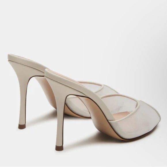 New Steve Madden Priya Mesh Ivory Heels US 8 - Picture 3 of 11
